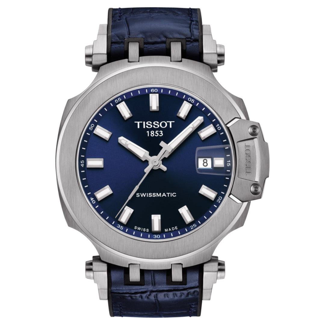 Tissot 22mm T-Race Blue Leather Strap image