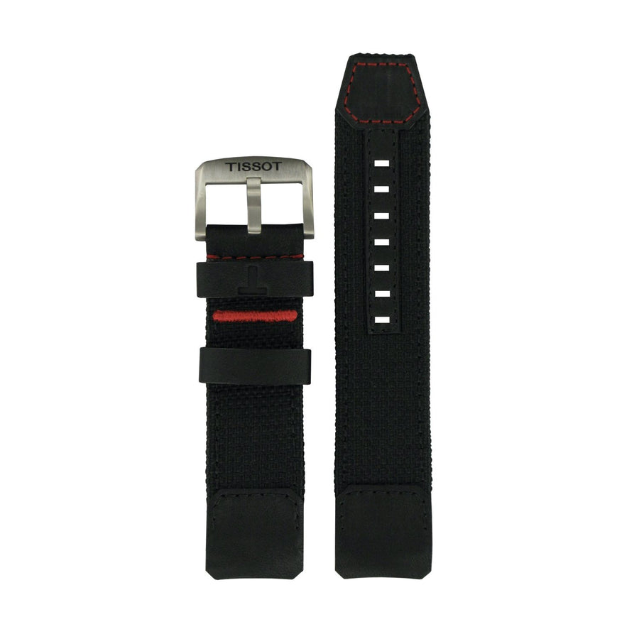 Tissot Strap T604037684 T-Touch Solar Black Leather Strap 22mm image