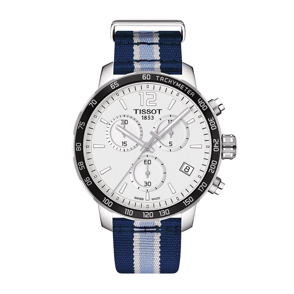 Tissot 19mm Quickster Blue & White Textile Strap image