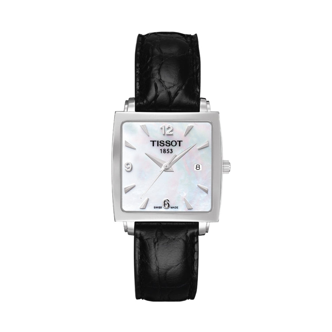 Tissot 14mm Every Time Black leather strap without buckle image