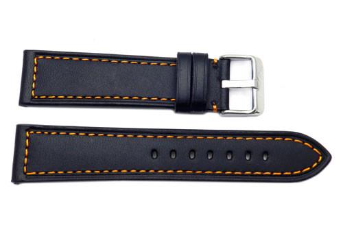 Genuine Leather With Contrast Stitching Replacement Watch Strap image