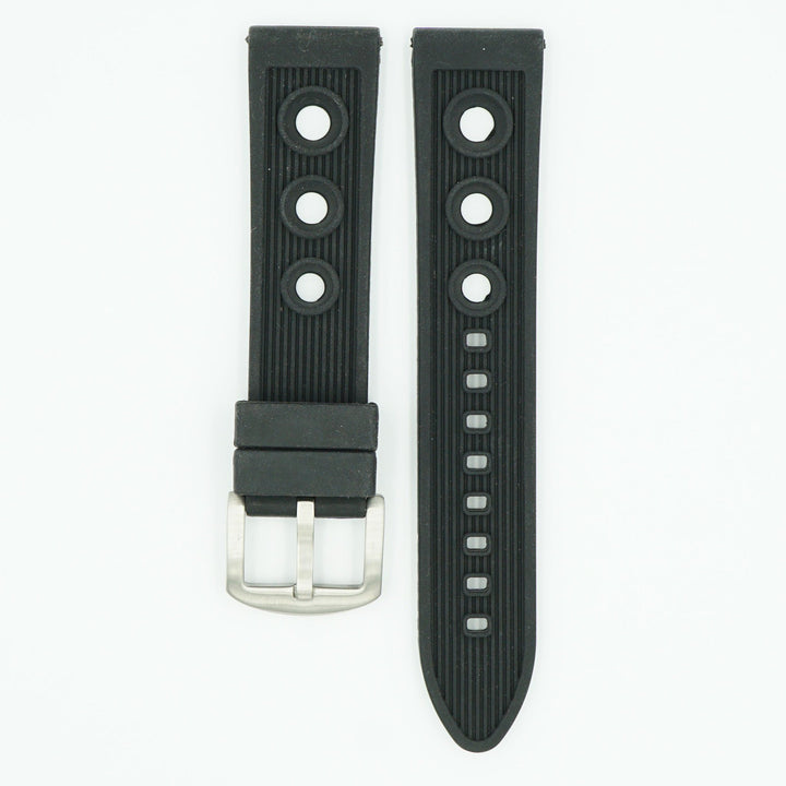 Black Rubber Rally Watch Strap image