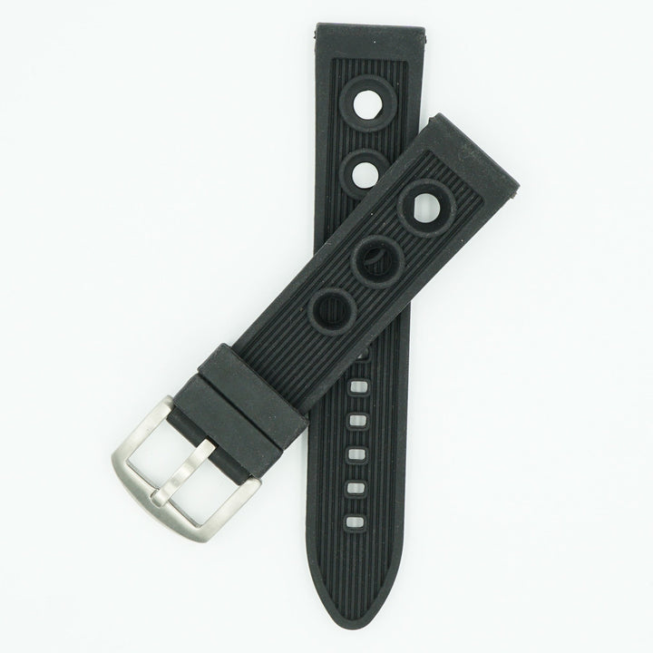 Black Rubber Rally Watch Strap image