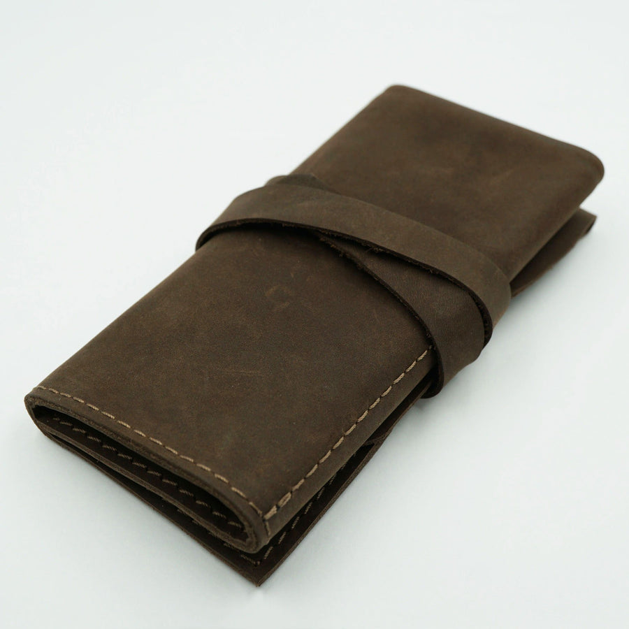 Soft Brown Leather Watch Roll for 3 watches image