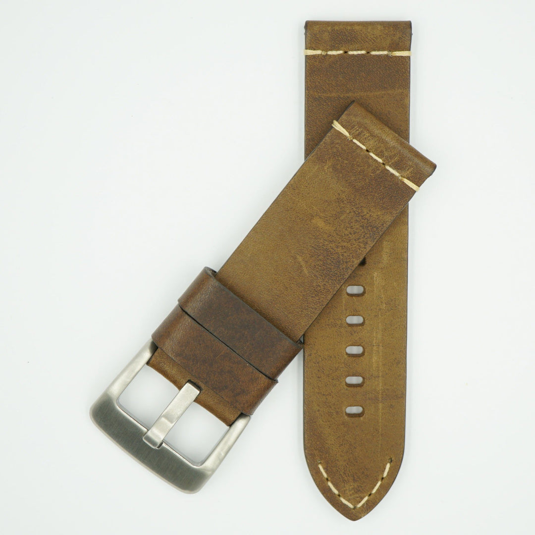 Thick Vintage Olive Leather Strap image