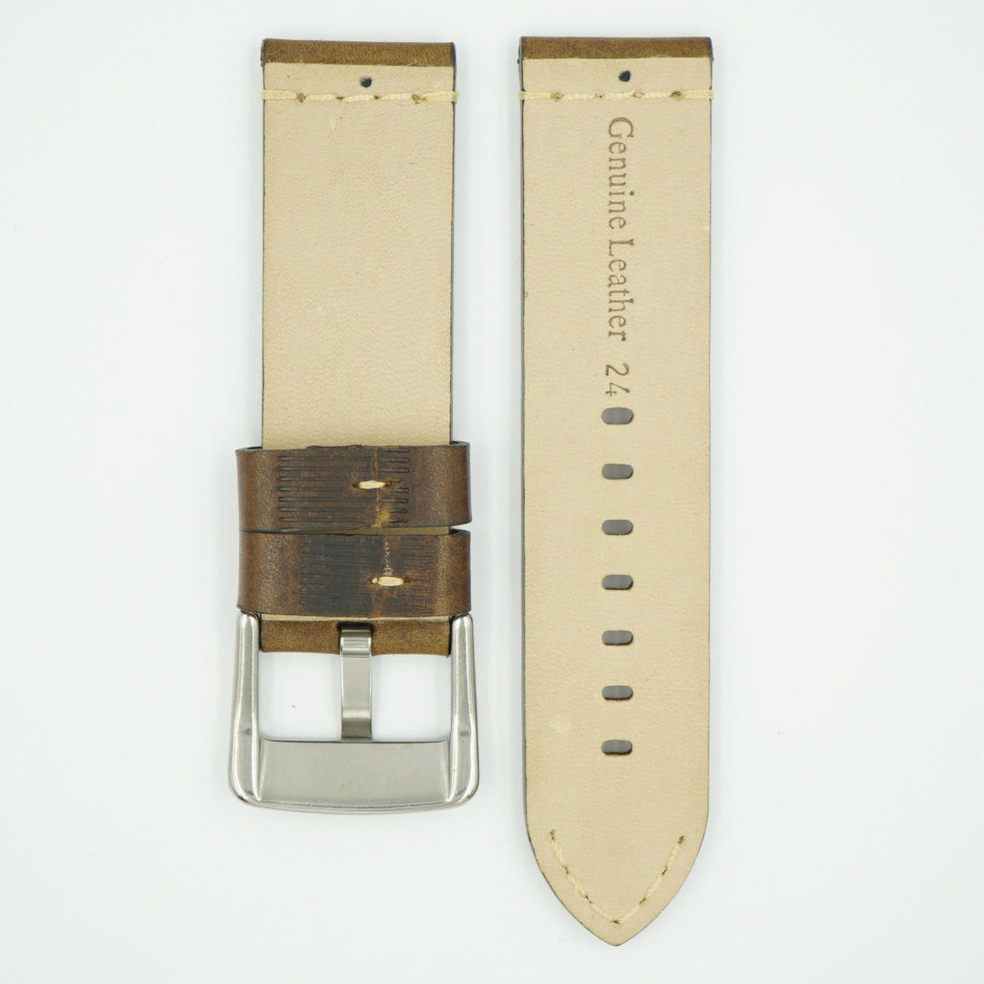 Thick Vintage Olive Leather Strap image