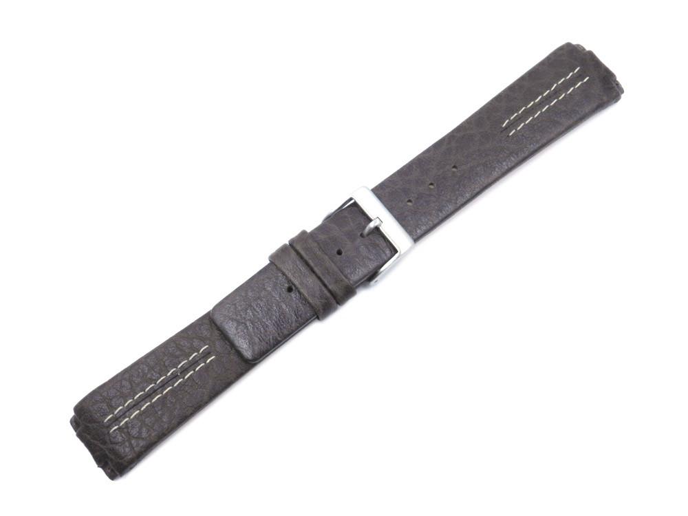 Skagen Style Brown Leather Textured 20mm Watch Strap - Installs With Screws image